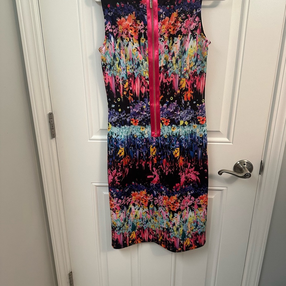 Joseph Ribkoff Pink and Purple Patterned Top - Picture 2 of 4